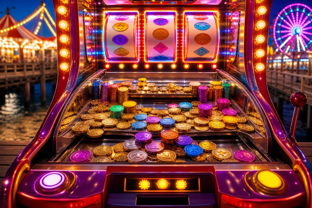 Current Coins spent at pier carnival game booths